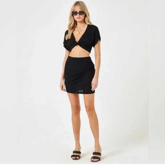 New L*Space Vagabond Black Skirt NWT Large - Picture 5 of 12